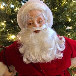 Vintage Franklin Mint Heirloom Coca-Cola Santa Porcelain Doll No Coke Bottle